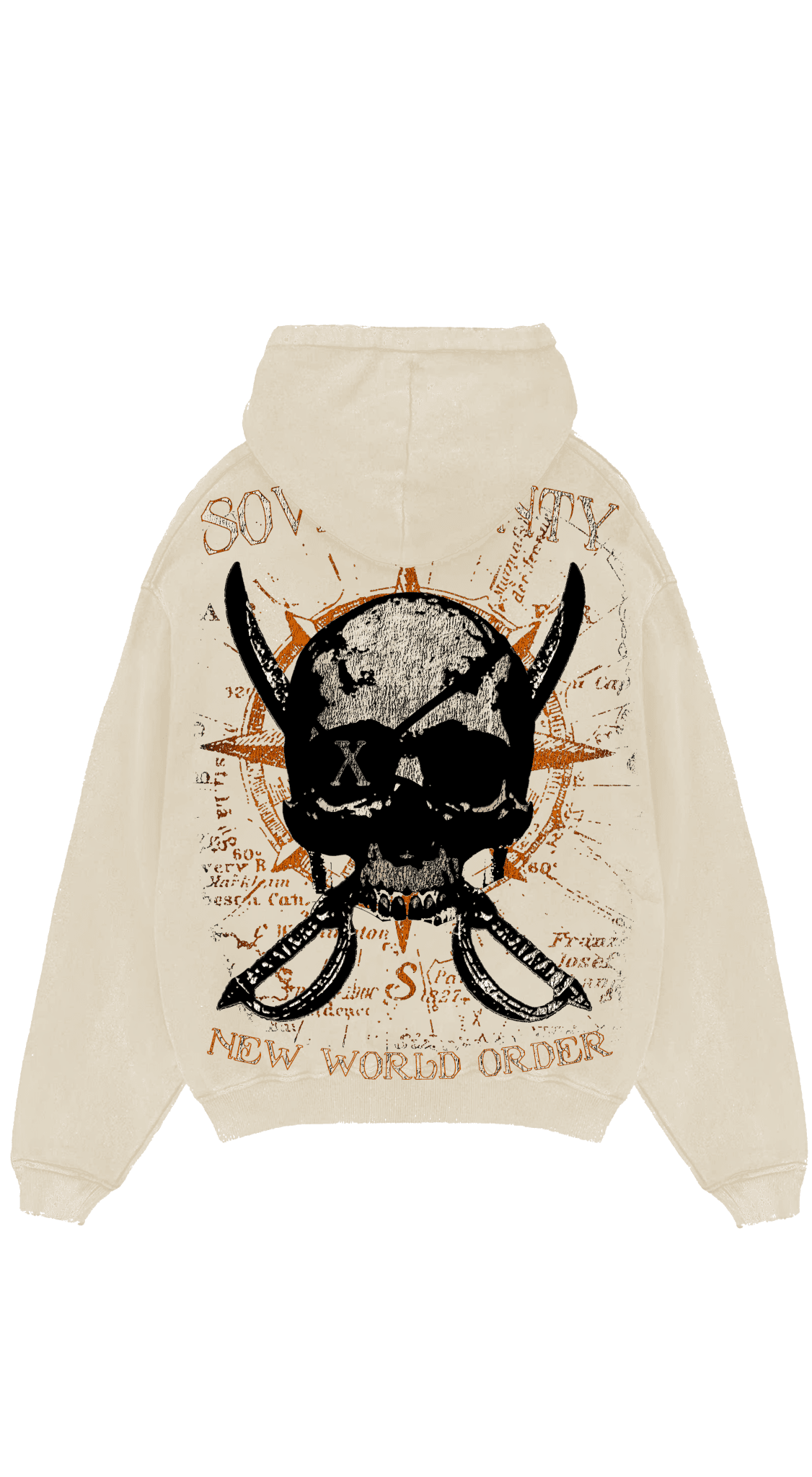 Beige Skull Hoodie - Sovereignty