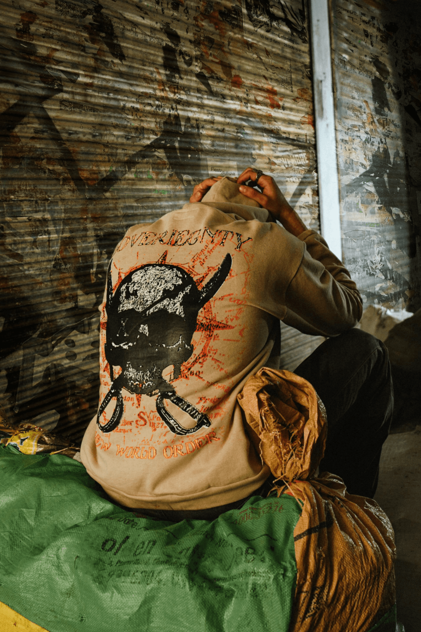 Beige Skull Hoodie - Sovereignty