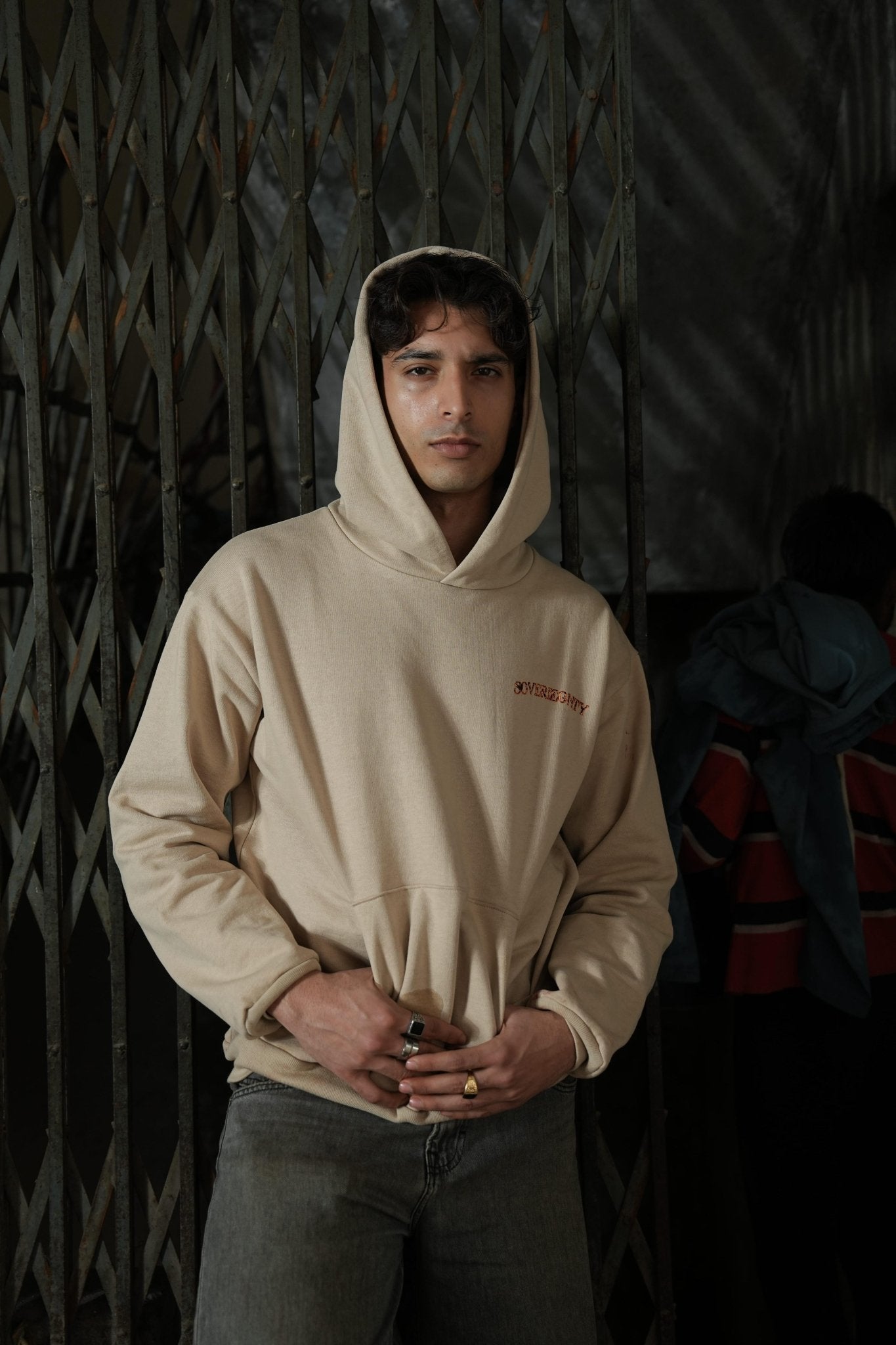 Beige Skull Hoodie - Sovereignty